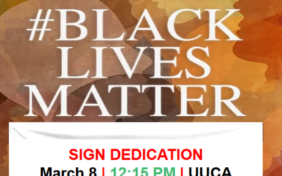 Black Lives Matter Sign Dedication