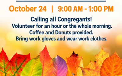 Calling All Members – It’s Autumn Service Day!   October 24, 2026
